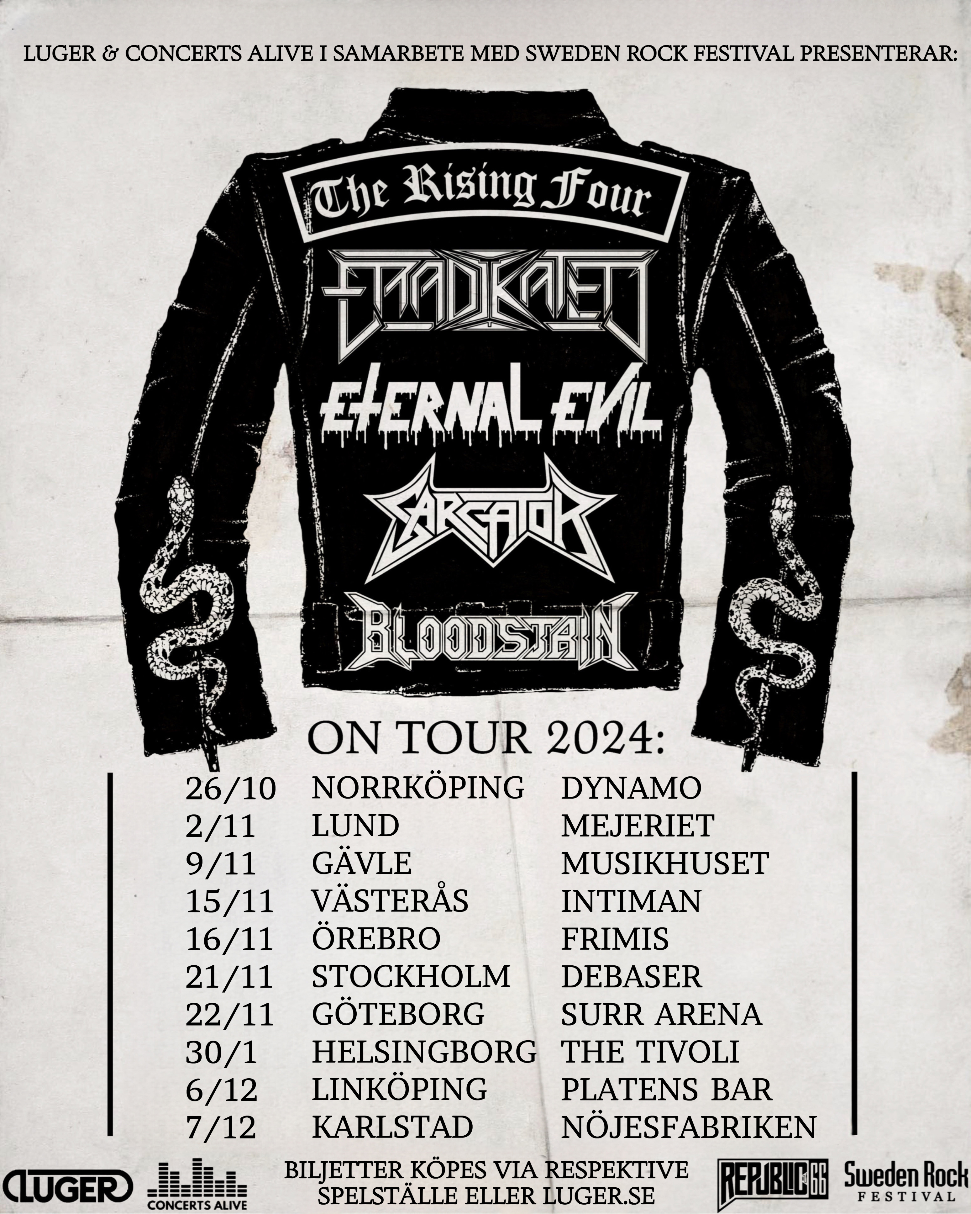 THE RISING FOUR 2024 - officiell turnéposter