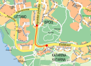 Fräsnings- och beläggningsarbete på Södra bågen och Ispois parkväg 21.9-25.9.2026
