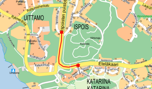 Fräsnings- och beläggningsarbete på Södra bågen och Ispois parkväg 21.9-25.9.2026