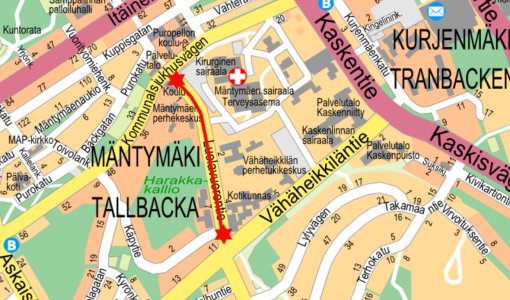 Fräsnings- och beläggningsarbete på Luolavuorivägen 21.9-2.10.2026